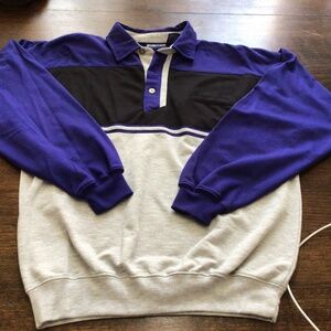 Vantage 90’s Puritan colorblock long sleeve polo shirt. Size m great shape